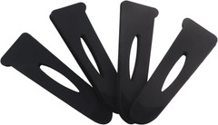 4 Pairs Fabric/Permanent Adhesive Back Tape 98X26.7X4.3Mm TPU Material Black Gar
