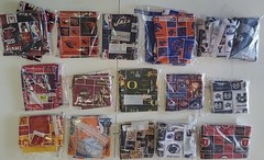 Sport Teams Fabric Lot NBA College Football Hockey Yards Remnant Craft Project