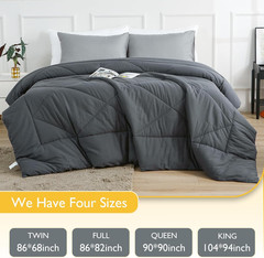 100% Cotton Filled Comforter, Premium Upgraded Cotton Bed Quilt Suitable for All