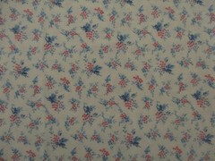 Polycotton Quilt Craft Fabric Vintage Style Calico Berries on Cream Almost 2 Yds