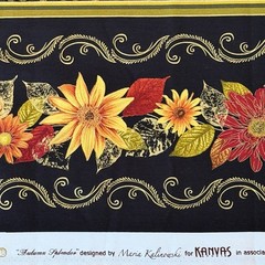 Autumn Splendor Garland Maria Kalinowski Kanvas Studio Fabric Benartex 1 Yard