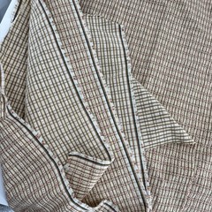 Woven Check Fabric Yardage Stripe Border Rustic Farmhouse Textile Decor 55×1 Yd