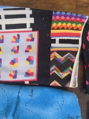 12 Fabric Scraps multicolor various patterns