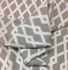 BALLARD DESIGNS VANETO TAUPE LATTICE UPHOLSTERY CURTAIN FABRIC 1.8 YARDS 55″ W