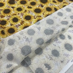 Brother Sister Design Studio Cotton Fabric Sun Flowers 3 Yards 23″ x 45″ New
