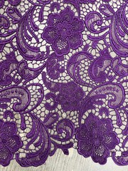 Maggie PURPLE Guipure Venice Heavy Lace Fabric by the Yard – 10019