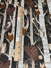MODA Night Owl 100% med cotton fabric by the yard Midnight 48420 24 OWLS tree