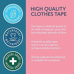 Double Sided Fashion Tape for Clothes, Fabric, Body – Clear, Waterproof