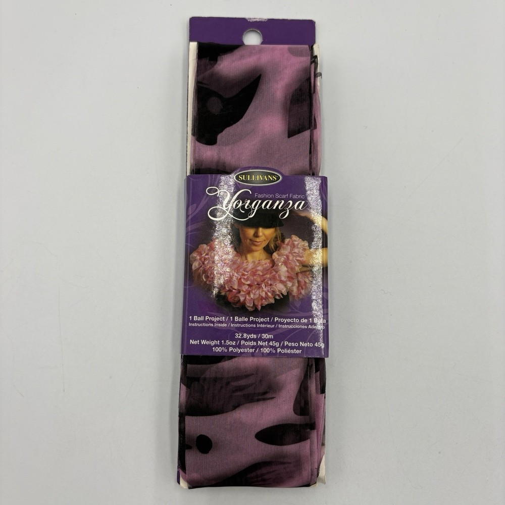 Sullivans Fashion Scarf Fabric Yorganza Pink Animal Print 1 Ball Project Craft