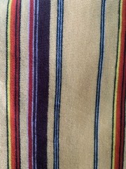 1.75 Yards Gold Yellow Red Brown Stripe Jersey Knit Fabric Soft 47” X 63”