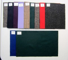 21 Wool 9″ x 11″ Squares and 3 Wool 11″ x 18″ Squares Reclaimed From Clothing