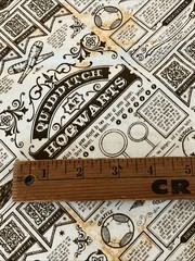 Harry Potter Quidditch Hogwarts Newspaper Cotton Fabric 1 Yard + 14”