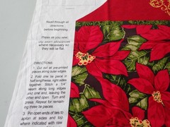 JOANN FABRICS Christmas Poinsettia Apron Cut & Sew Panel – 5 Available