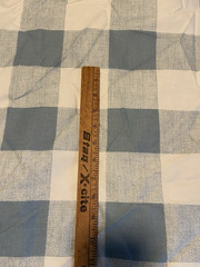 8 Yds X 56″ Fabric Remnant Material Pastel Blue Buffalo Plaid Cottage Farm Core