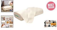 Smooth Finish 100% Cotton Muslin – Natural Unbleached 2 Yards, Ideal for Draping