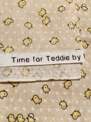 Tiny Yellow Chicks on Light Pink White Polka Dots Time for Teddie 1/2Y x 44″W