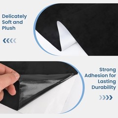 Luxurious Suede Adhesive Fabric Black Velvet Fabric for Jewelry Drawer Boxes …