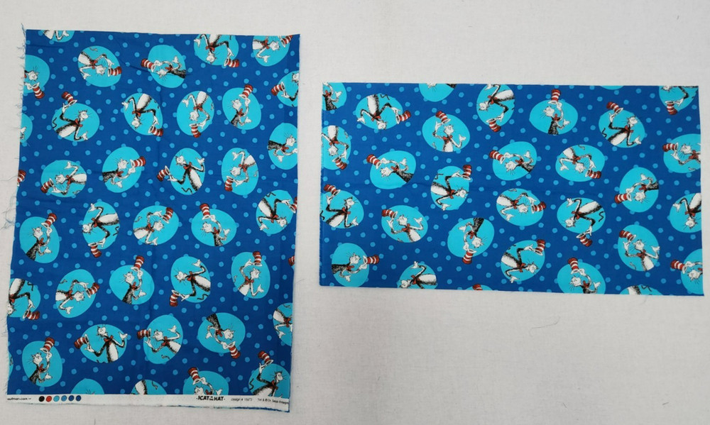 Dr Seuss Fabric The Cat in the Hat 2 cuts 15×42 & 12×22 in. D #15672 by Kaufman