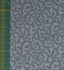Small Leaves BLENDER Quilters Cotton Teal Lt Blue HALF YARD BTHY