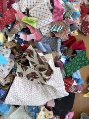 Vintage Cotton Fabric Scraps For Crumb Quilts & Crafts Junk Journal 5 Pounds LOT