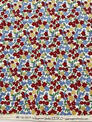 SAIL AWAY #140 by Maywood Studio – Blue Red Yellow Floral Print – 3/4 yd
