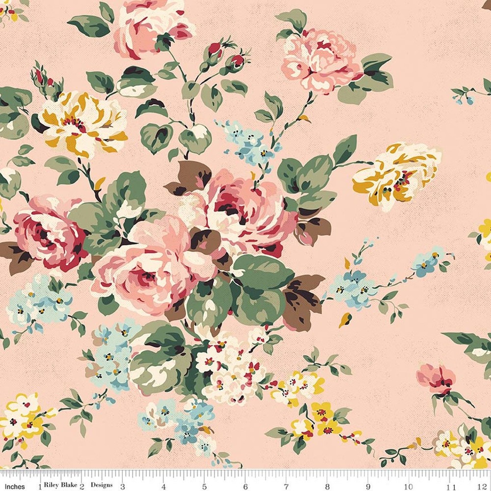 Main in Blush | Rose & Violet’s Bouquet des Fleurs | Riley Blake