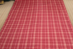 3 1/2 Yds Pink Woven Plaid Cotton Blend Fabric