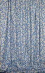 30+ yds/ VINTAGE CURTAIN FABRIC / Cobalt Blue/ 56″ Wide/ 100% Cotton/ Soft Drape