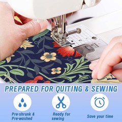 50Pcs William Morris Floral Jelly Fabric Strips Roll for Quilting Crafting Sp…