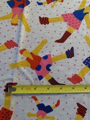1.5 Yards Vintage Work Out Exercise Fabric Quilting Cotton 36” X 60” Dance
