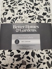 Better Homes & Gardens Precut Fabric 100% Cotton 2 Ditsy Leaf Gray 72″x45″
