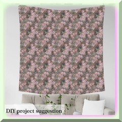 Pink Paisley Floral Microfiber Fabric for Upholstery and Crafts