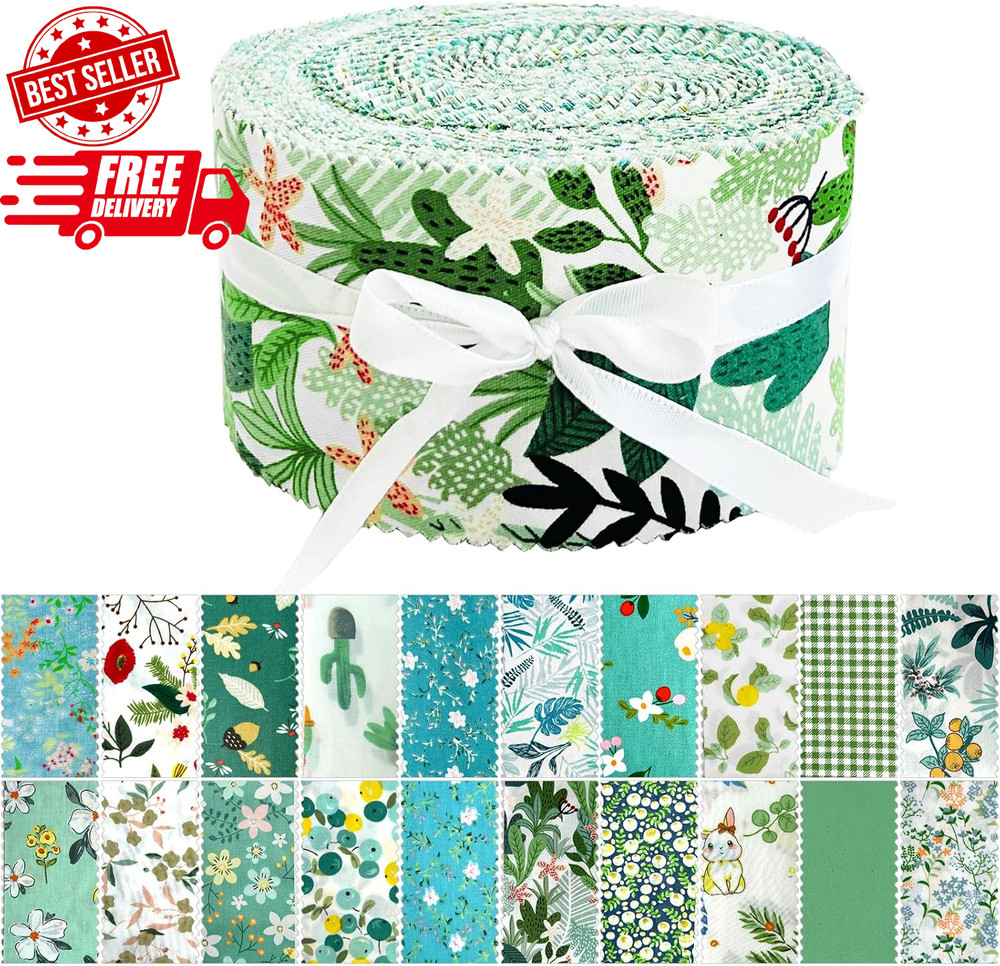 80 Upgraded Precut Strip Jelly Rolls Fabric Strips for Quilting Clearance, 20 As