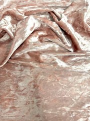 Samantha OLD ROSE Polyester Stretch Crushed Velvet Fabric by the Yard for Bows,