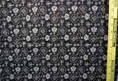 Lord of the Rings black/grey cotton print fabric – sold by the HALF YARD