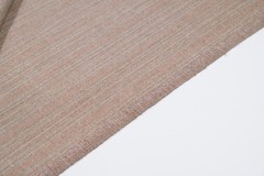 Vintage 100% Wool Fabric – 245g – Light Brown Pinstripe Red & Pink Lines