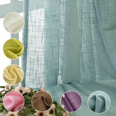 Curtain Cushion Cotton Linen Fabric Sheer Material Sewing DIY Solid Color Modern