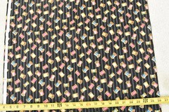 By 1/2 Yd, Vintage, Colorful Wooden Spools on Black, Concord, Kesslers, P7956