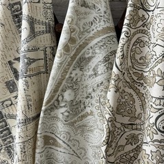Bundle of Three 3/4 Yard Cuts of Home Decor Fabric in Neutrals