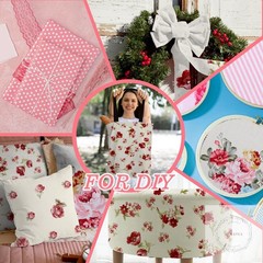 42Pcs Pink Charm Packs for Quilting 100% Cotton Fabric Squares 5 x 5Inch Pre-Cut