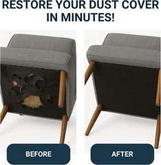 40 Inch x 3 Yard Upholstery Black Cambric Dust Cover Fabric Replacement for S…