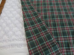 5211 GREEN PLAID HOMESPUN Apparel, Crafts, Quilting COTTON FABRIC-45″x 2.75 yds