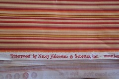 By 1/2 Yd, Yellow Orange Gold Red Striped, Benartex/Halvorsen/Bittersweet, M8761