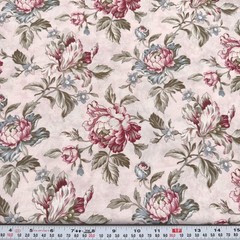 A Touch of Elegance for RJR Fabrics Florals Pink Cotton Fabric HALF YARD Remnant