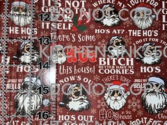 Custom FAUX VINYL ROLL Adult Santa NSFW 12 x 54 – MOVING SALE !