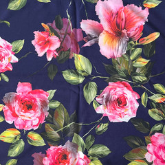Big Flowers Pink ROSES Floral Print 1 yd Soft Fabric Textile for Sewing 36×60 in