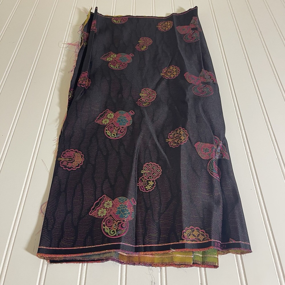 SILK Black-Purple, FABRIC 1 Yard x 22 Inches Wide or 36 Inches x 22 Wide