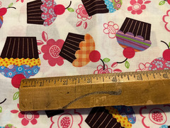 26-08-520 JoAnn Fabrics-cotton-cupcakes & flowers-29 x 43″=birthday girl dress!!