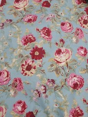 RARE American Folk & Fabric SAGE HALIFAX ROSE 55″ W x 81″ L (2.25 YD) Vintage