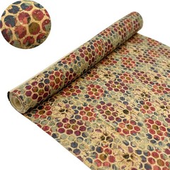 Cork Fabric Roll 12 x 52 Inch – Colored Spots Print Cork Leather Fab…